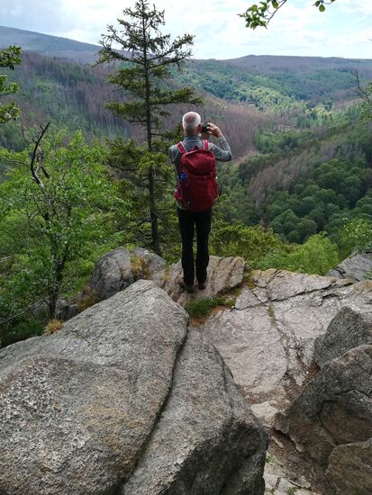 Natürlich wird auch diese Aussicht im Bild festgehalten.