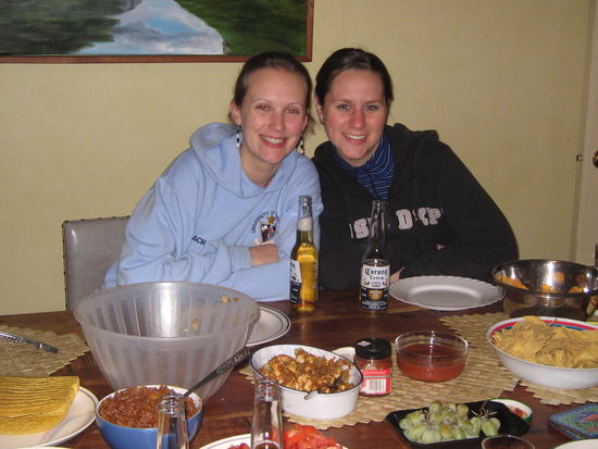 Rachel1 and me at the Mexican Night
exausted after work