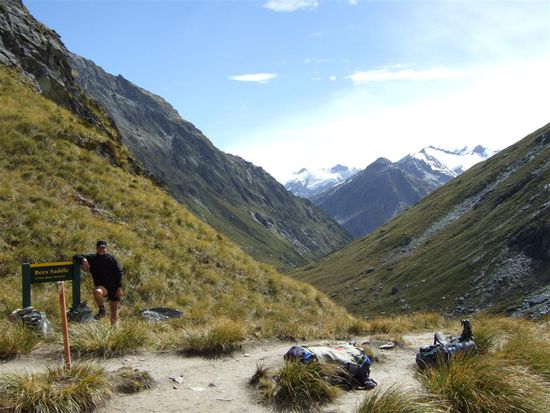 Nico am "Rees-saddle" 1417 Meter ueber NN.