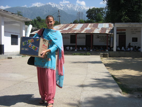 Working as a teacher in Lohna School