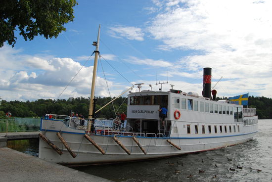 unser Schiff "Prins Carl Philip" am Anleger