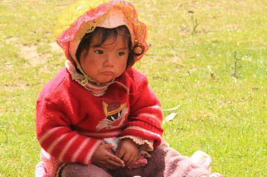 kleine peruanische Prinzessin mit Schmollmund...