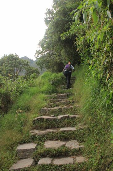 die letzten Stufen des "Inka- Trails" .....puh